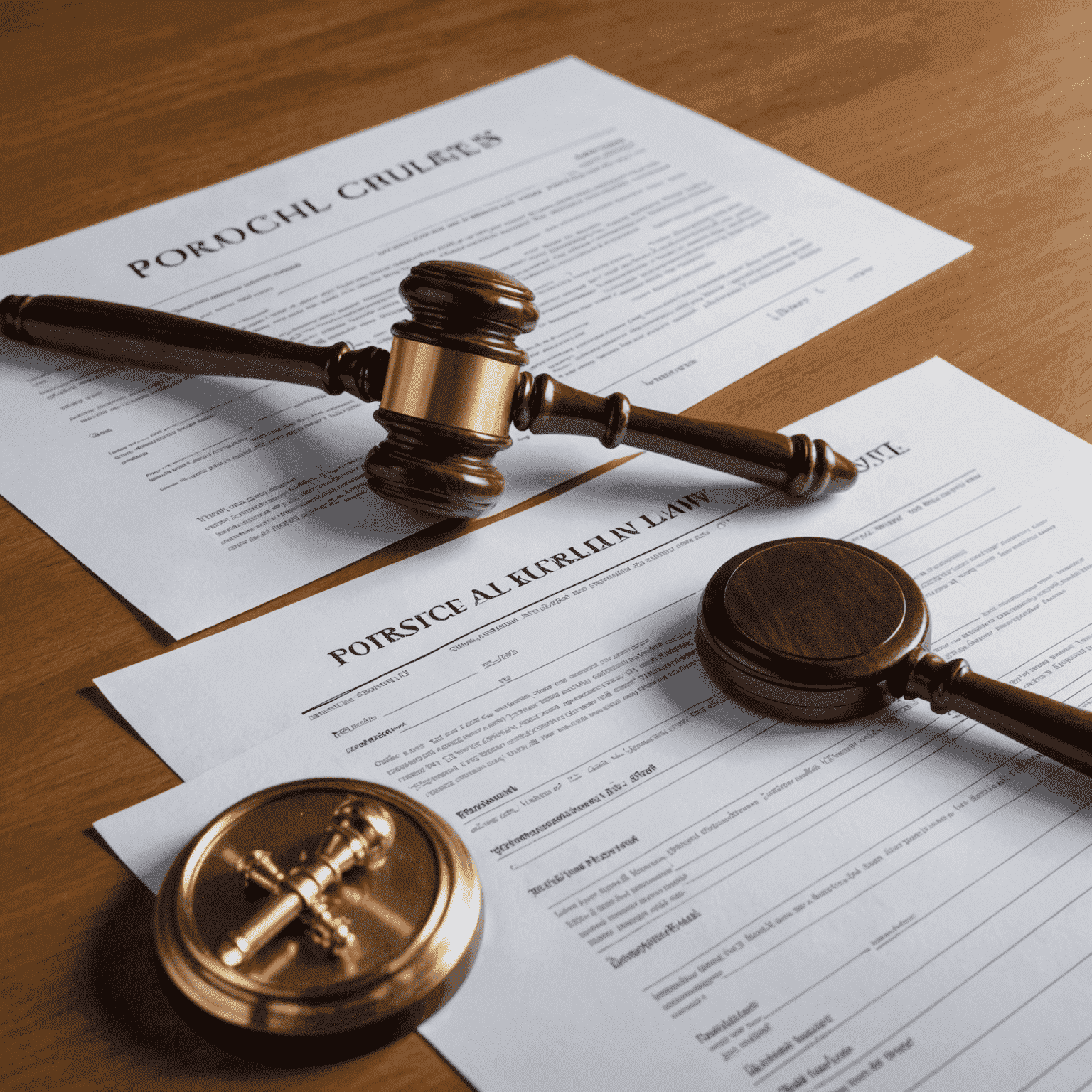 A gavel and legal documents related to real estate transactions on a desk, symbolizing changes in Turkey property law