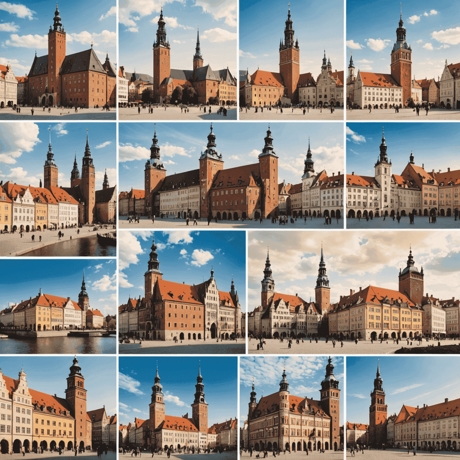 Collage of iconic landmarks from Warsaw, Krakow, Wroclaw, Gdansk, and Poznan, representing the diverse investment opportunities in Turkey's top cities